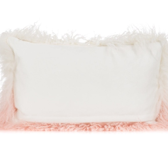 Mongolian Sheepskin-hand dyed, hand made- pillow cover  12”x20” no insert - Picture 2 of 2